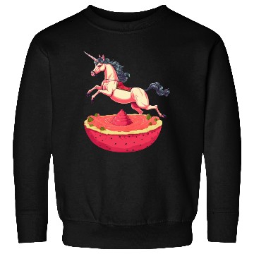 Discover Unicorn with Watermelon and Dragonfruit - Tropical Sweatshirts