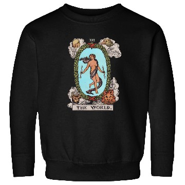 Discover Tarot Card The World Recolorized Tarot Sweatshirts