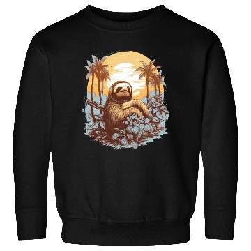 Discover Cozy Sloth Illustration Sweatshirts