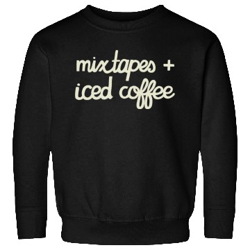 Discover DESIGNMixtapes and Iced Coffee WHITE TEXT green Sweatshirts