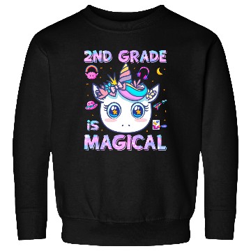 Discover 2nd Grade Is Magical Unicorn Back to School Sweatshirts
