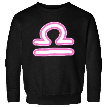 Discover Libra Zodiac Sign Neon Pink Sweatshirts