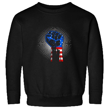 Discover American Fist Stars and Stripes USA Party Sweatshirts