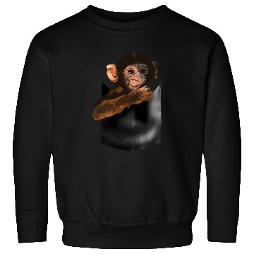 Discover Baby Monkey In Pocket Of Monkey Sweatshirts