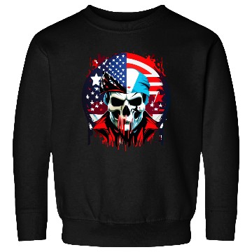 Discover US-Flag with a Skull Sweatshirts