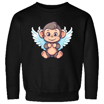 Discover Cute Monkey Angel - Winged Design Sweatshirts