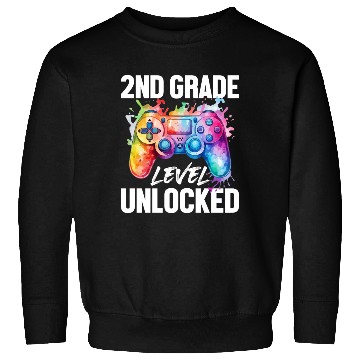 Discover 2ND Grade Level Unlocked Back to School Video Game Sweatshirts