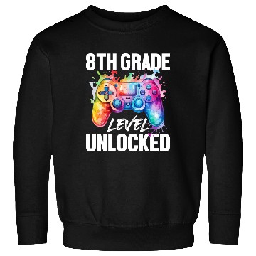 Discover 8th Grade Level Unlocked Back to School Video Game Sweatshirts