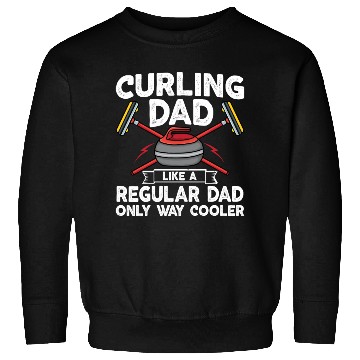 Discover Curling Dad Like A Regular Dad But Cooler Retro Sweatshirts