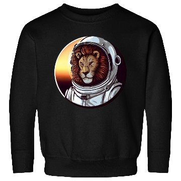 Discover Lion Astronaut - Adventurous Space Design Sweatshirts