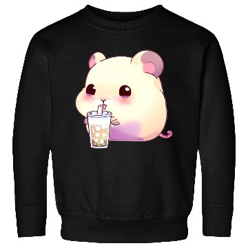 Discover Kawaii hamster with bubble tea Sweatshirts