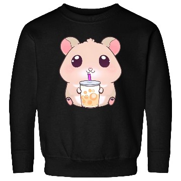 Discover Kawaii hamster with bubble tea Sweatshirts