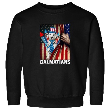 Discover Dalmatian 4th of July pride flag Sweatshirts
