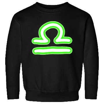 Discover Libra Zodiac Sign Neon Green Sweatshirts