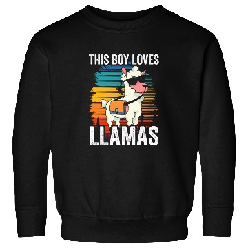 Discover This Boy Loves Llamas Animal Llama Cute Sayings Sweatshirts