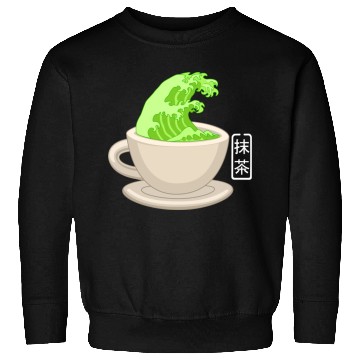 Discover Matcha Latte Great Green Tea Wave Sweatshirts