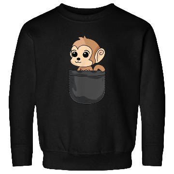 Discover Monkey In Pocket Funny Animal Lover Gift Sweatshirts