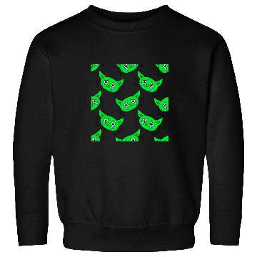 Discover Cute Little Green Cat Faces Sweatshirts