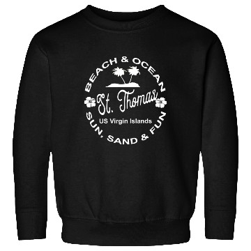 Discover Tropical Beach Ocean St Thomas Us Island Sweatshirts