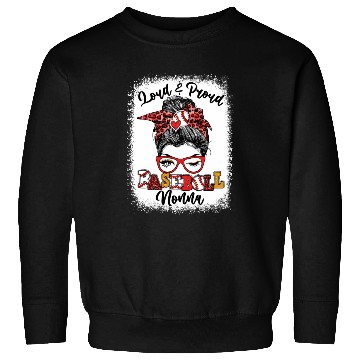 Discover Loud And Proud Baseball Nonna Messy Bun Bleached Sweatshirts