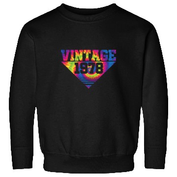 Discover Vintage 1978 Tie Dye Splash Color Triangle Sweatshirts
