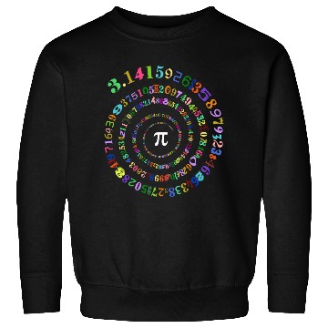 Discover Funny Pi Day Spiral Pi Math Sweatshirts
