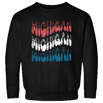 Discover Michigan Red White Blue Cute Groovy Sweatshirts