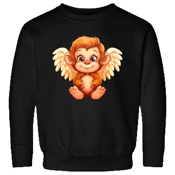 Discover Cute Monkey Angel - Animalistic Fantasy Design Sweatshirts