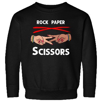 Discover Rock Paper Scissors Funny Lesbian Pride LGBT Sweatshirts