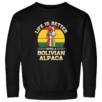 Discover Bolivia Flag Bolivian Alpaca Lover Country South Sweatshirts