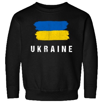 Discover Painted Ukraine Flag Ukrainian Flag Fan Sweatshirts
