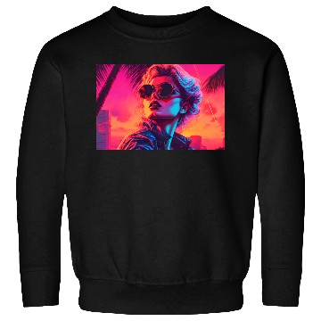 Discover Synthwave Sunset Vibes with sunglasses Sweatshirts