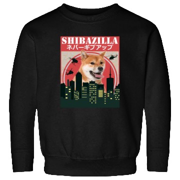 Discover Dog Shiba Inu Shibazilla Movie Sweatshirts