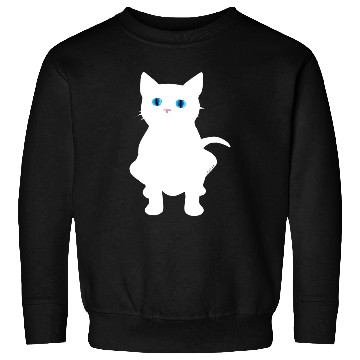 Discover White Cat Silhouette Sweatshirts