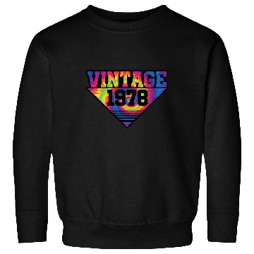 Discover Vintage 1978 Tie Dye Splash Color Triangle Sweatshirts