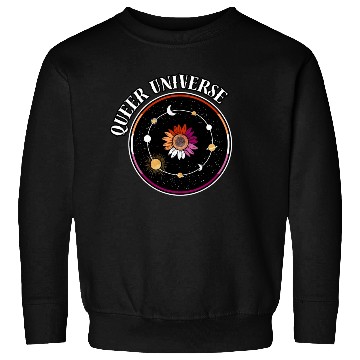 Discover LGBTQ Queer Universe, Lesbian Flag Sunflower Sweatshirts