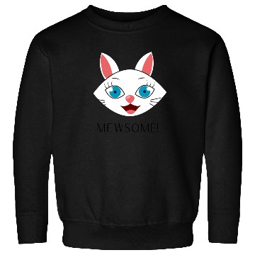 Discover Mewsome White Cat Face Sweatshirts