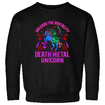 Discover Goth Rock Satan Unicorn Festivals Death Metal Sweatshirts