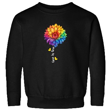 Discover Rainbow Sunflower Lover LGBTQ Community Lesbian Sweatshirts