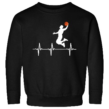Discover Basketball Heartbeat Basketball Lover Sweatshirts