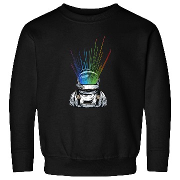 Discover Space Light Astronaut - Rainbow Rays Sweatshirts