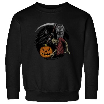 Discover Scary pumpkin zombie Halloween grim reaper Sweatshirts