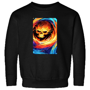 Discover Flaming Skull and Wild Colors Sweatshirts