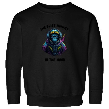 Discover the first monkey in the moon Sweatshirts