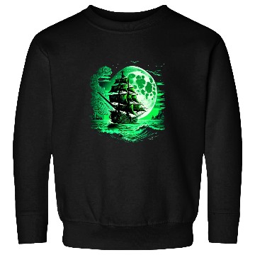 Discover Historical Sailing Ship At Full Moon. Sweatshirts