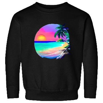 Discover Vintage Caribbean Beach Serenity Sweatshirts