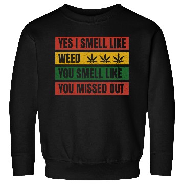 Discover Yes I Smell Like Weed Retro Flag Sweatshirts