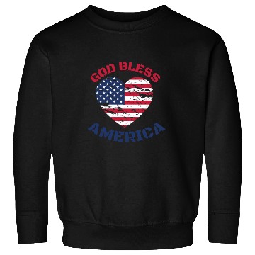 Discover God Bless America, Heart Flag Shape. Sweatshirts