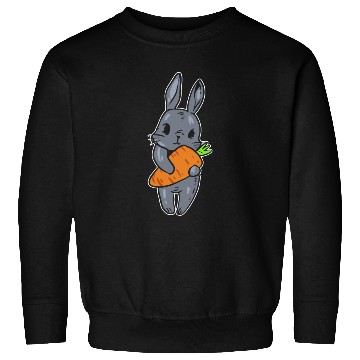 Discover Rabbit Holding Carrot Vegan Gift Sweatshirts