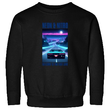 Discover Vintage 80s Futuristic Retrowave Neon Cyberpunk Sweatshirts